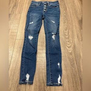 Old Navy Girls Distressed High Rise Rockstar Jeggings